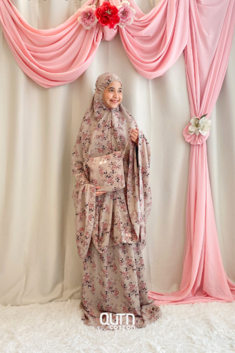 Telekung Sofea in Dusty Rose